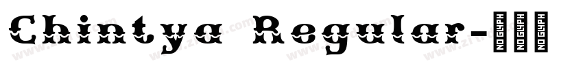 Chintya Regular字体转换